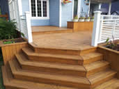 Deck stairs refinished